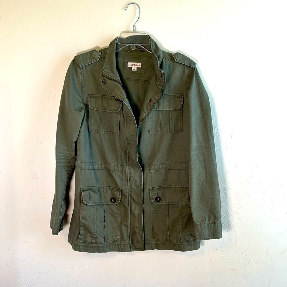 Merona Olive Green Jacket Sz Small